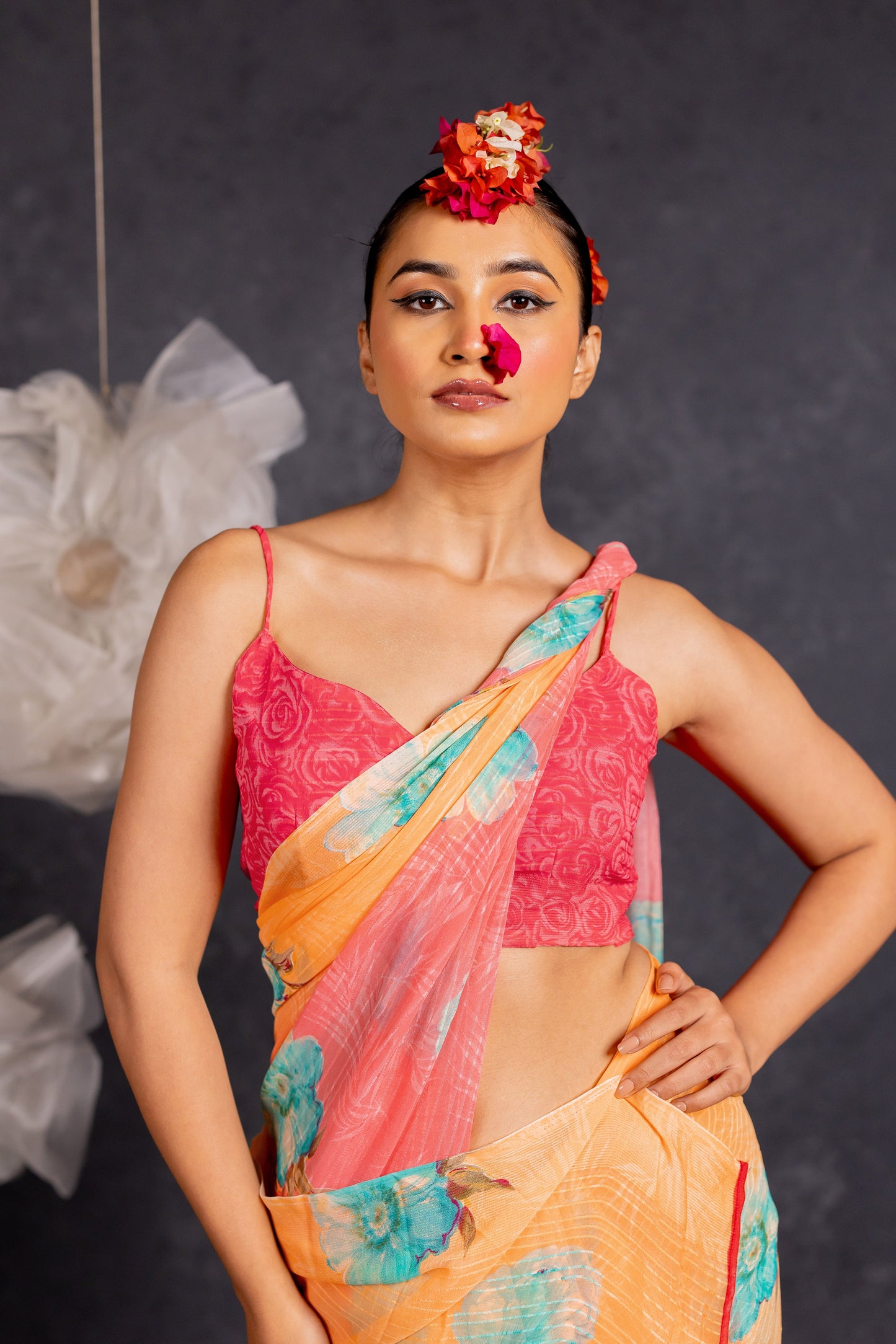 Women's Georgette Floral Printed Saree