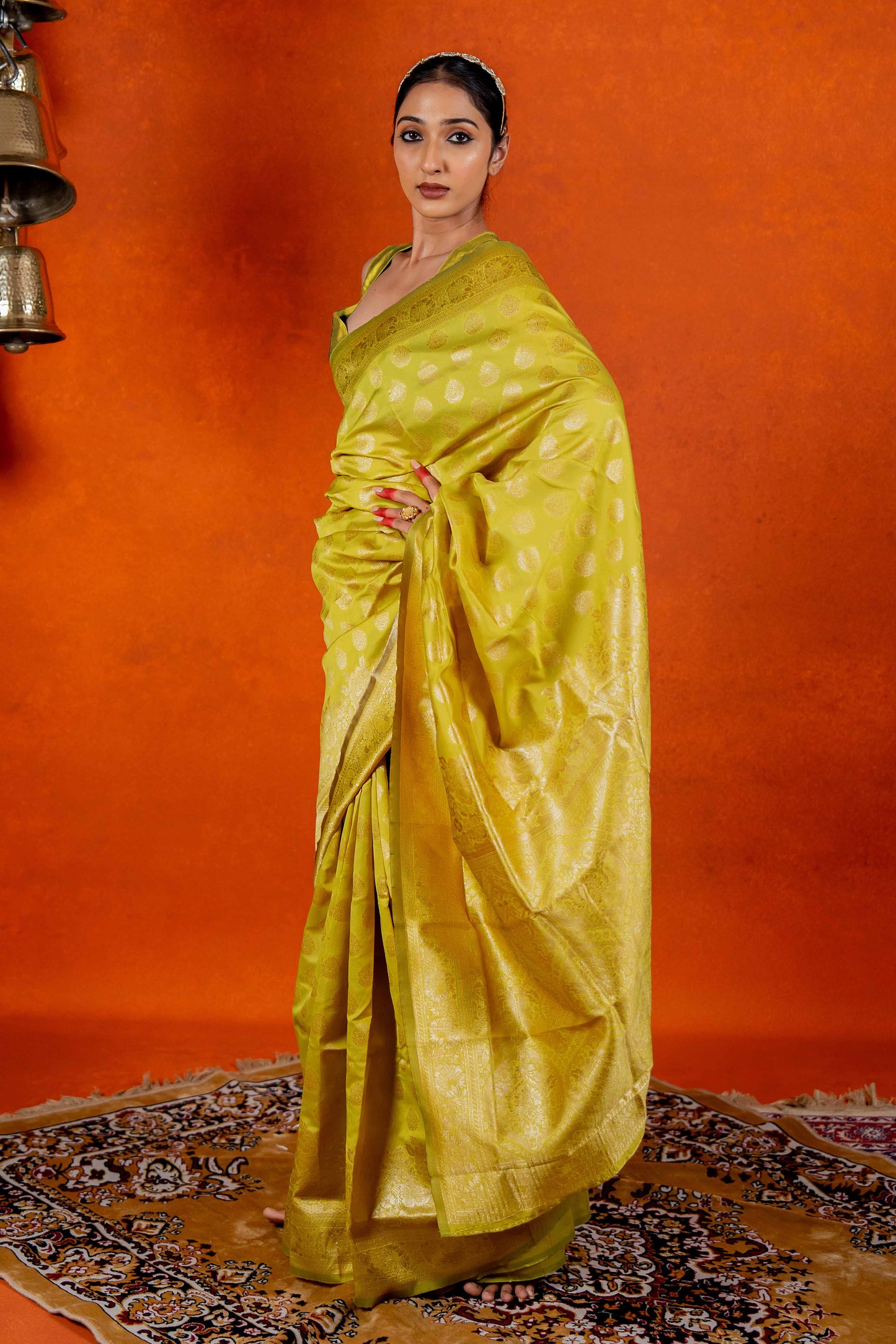 Stunning Silk Blend Saree with Zari Woven Design