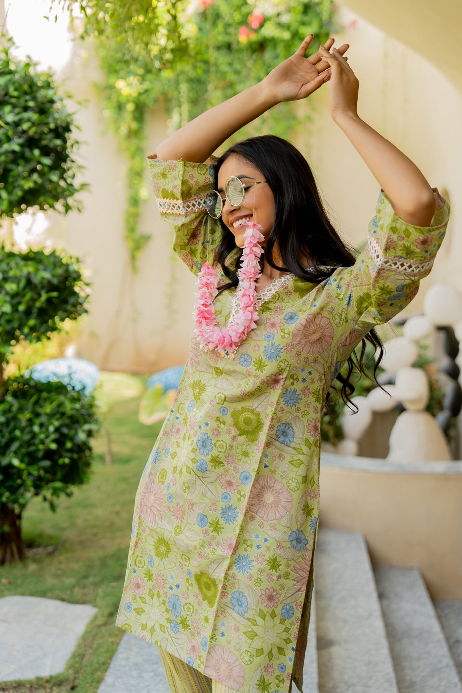 Trendy Cotton Blend Floral Printed Co-Ord Set