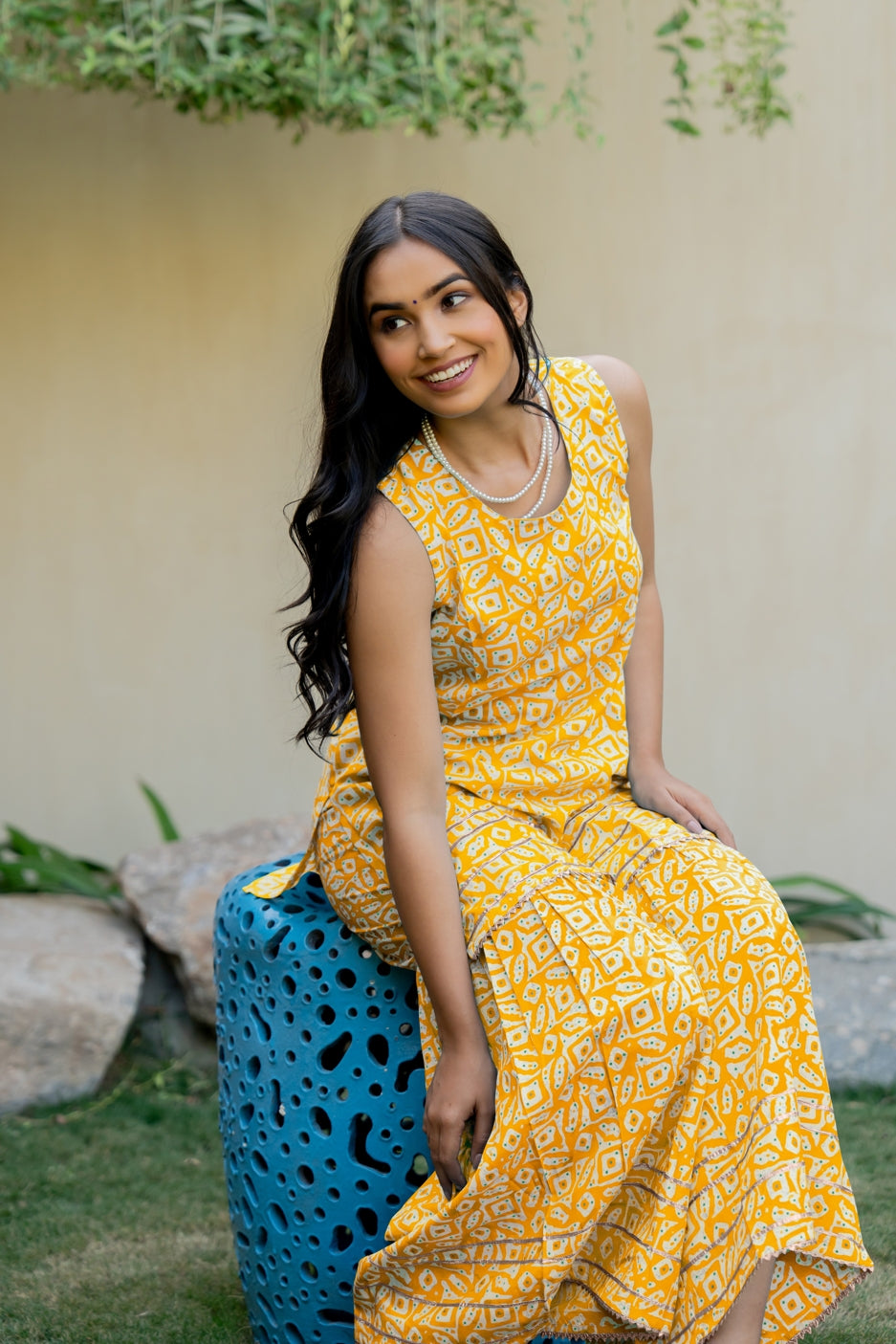 Elegant Cotton Blend Floral Print Sharara Set