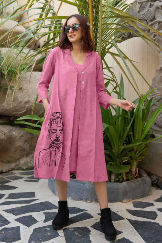 Flawless Thread Embroidery Work Dress