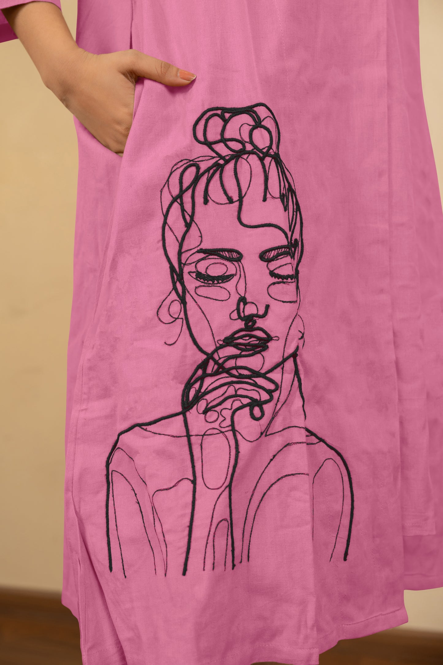 Flawless Thread Embroidery Work Dress