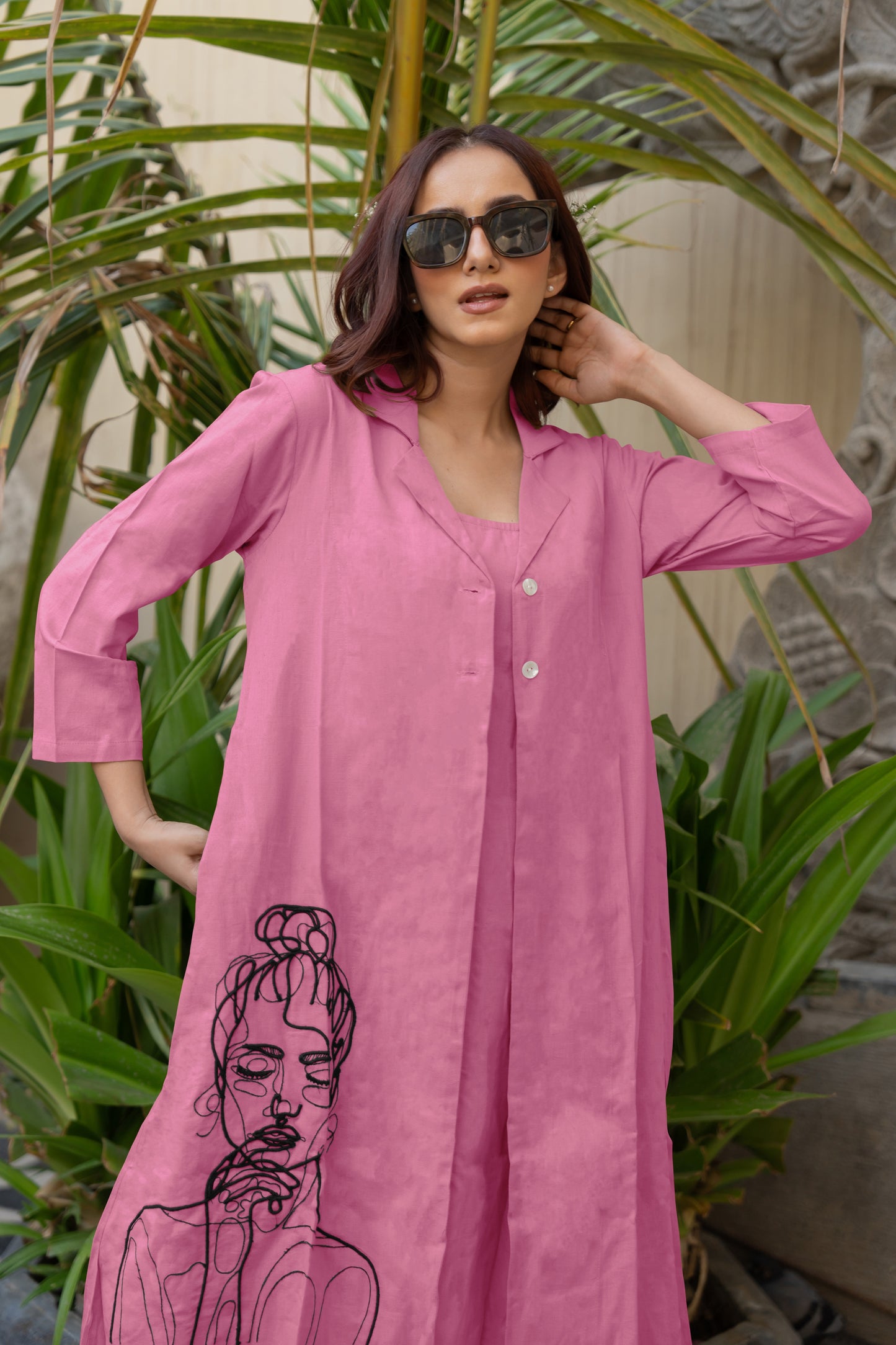 Flawless Thread Embroidery Work Dress