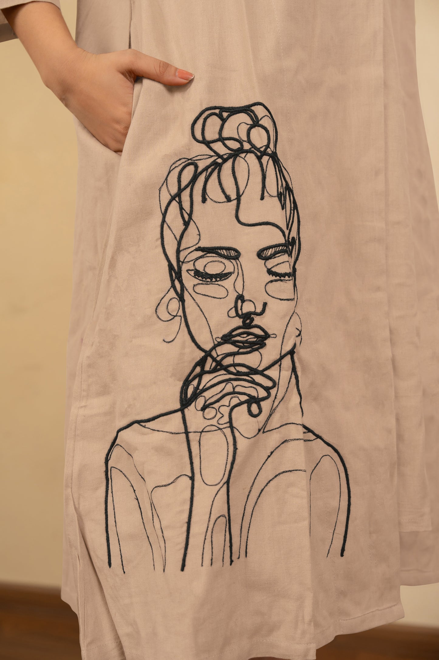 Flawless Thread Embroidery Work Dress