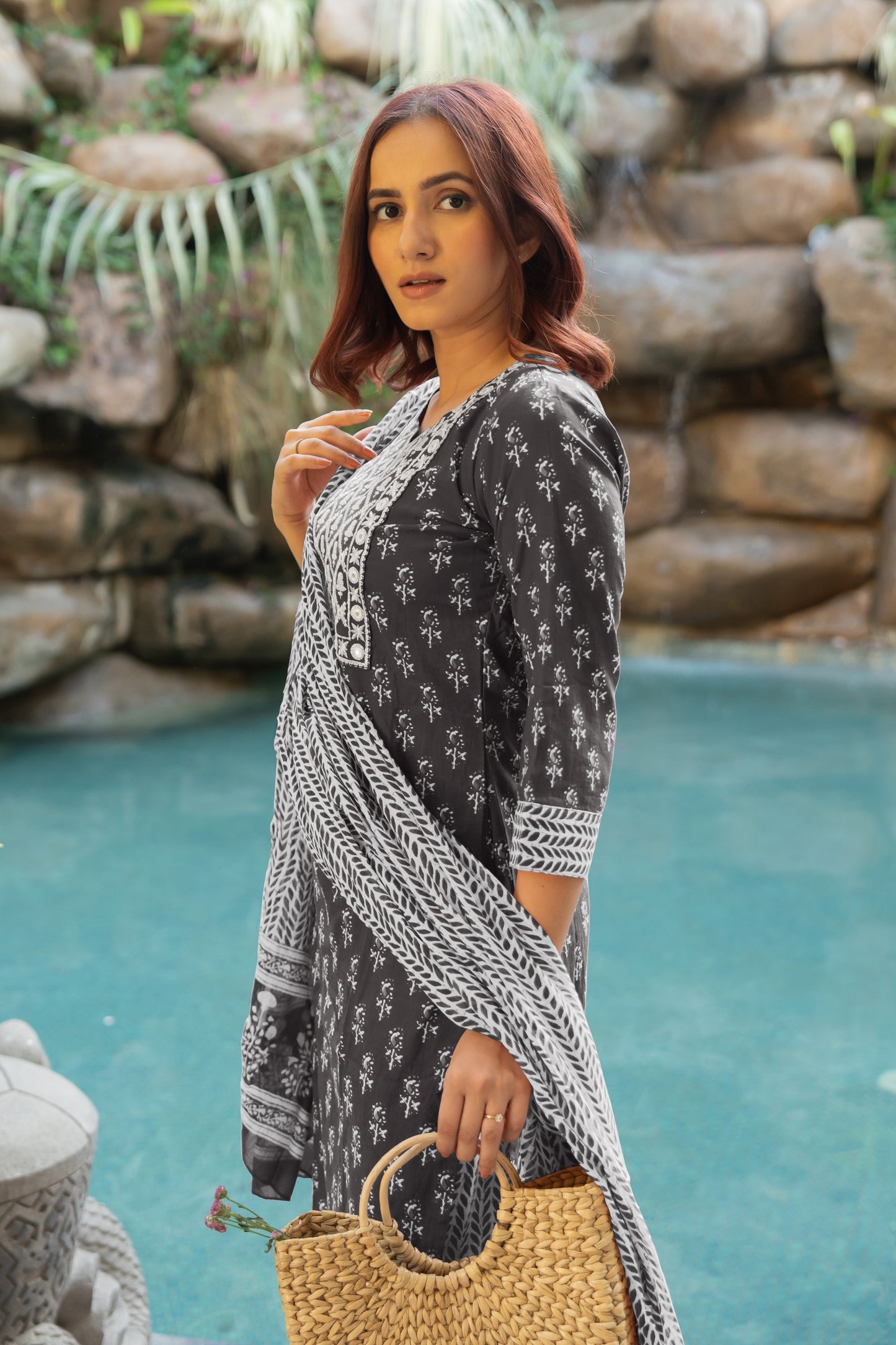 Latest Cotton Floral Print Kurta Set with dupatta