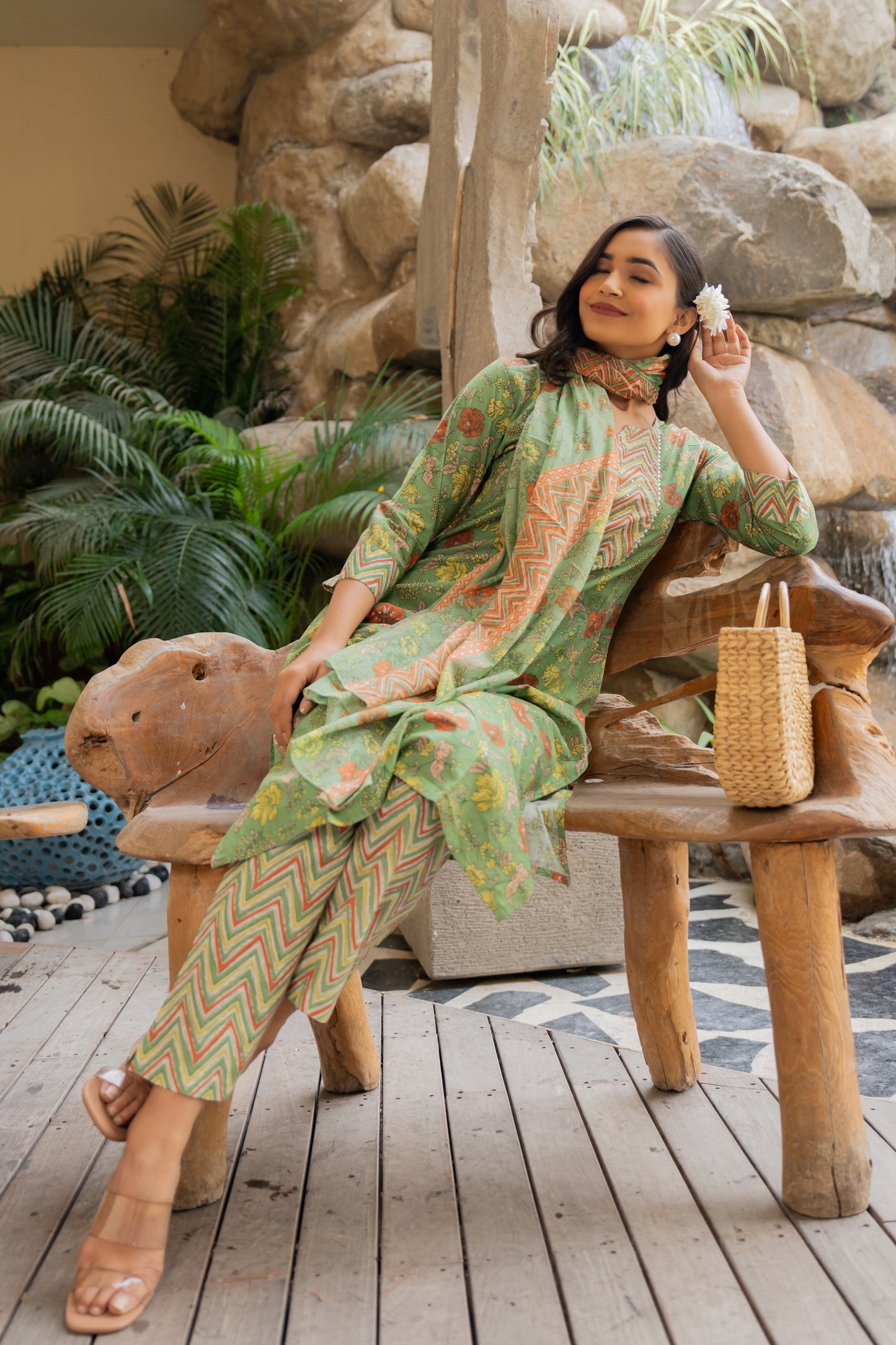 Latest Cotton Floral Print Kurta Set with dupatta