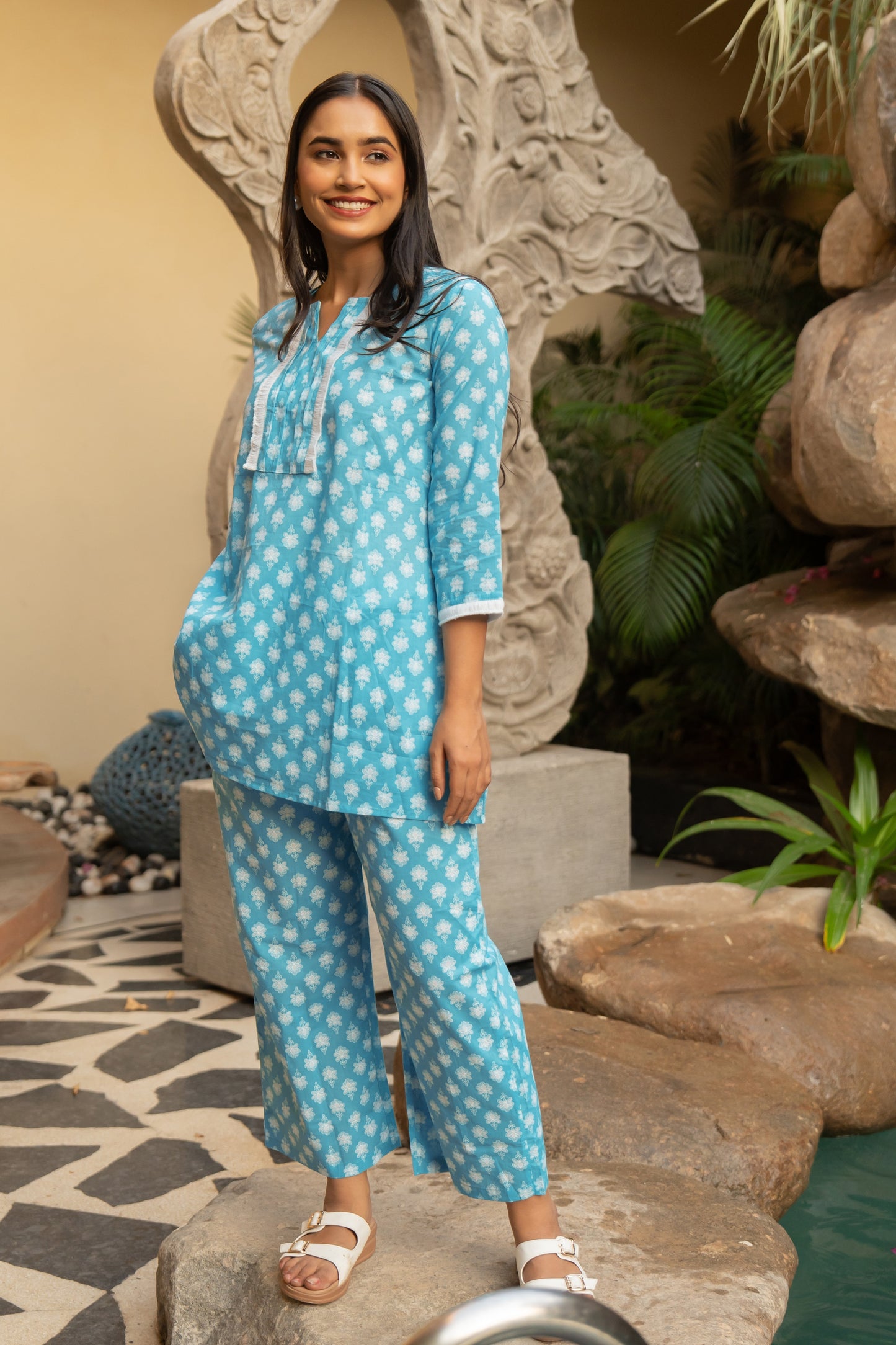 Latest Floral Print Cotton Co-ord Set