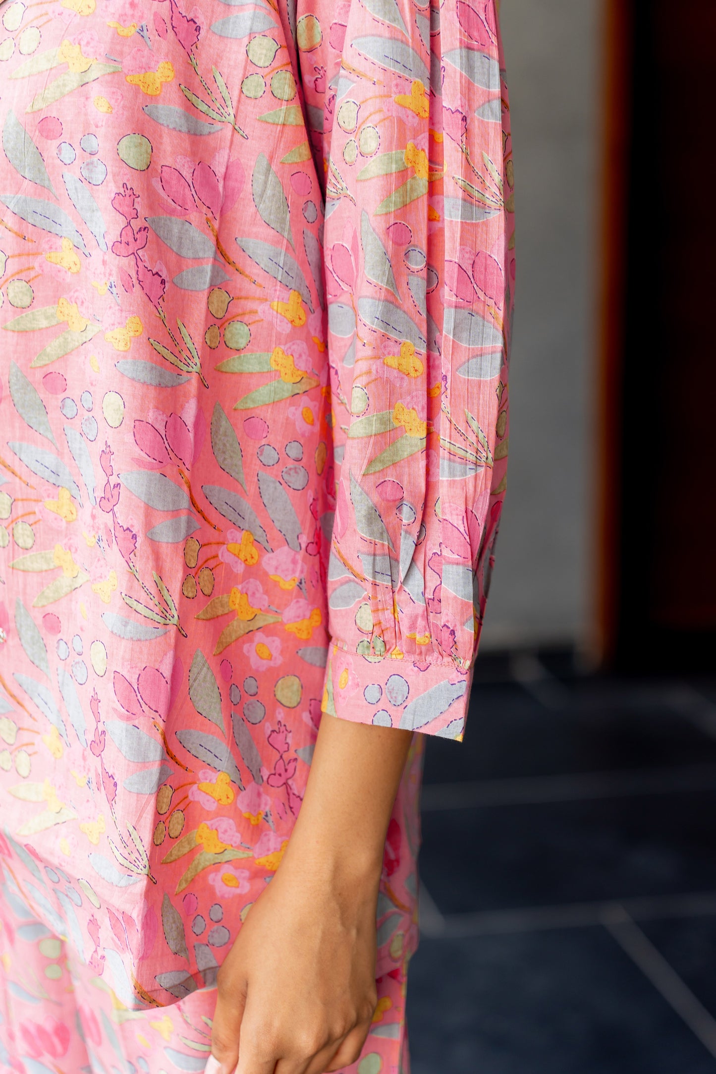 Floral Printed Co-ord Set with jacket