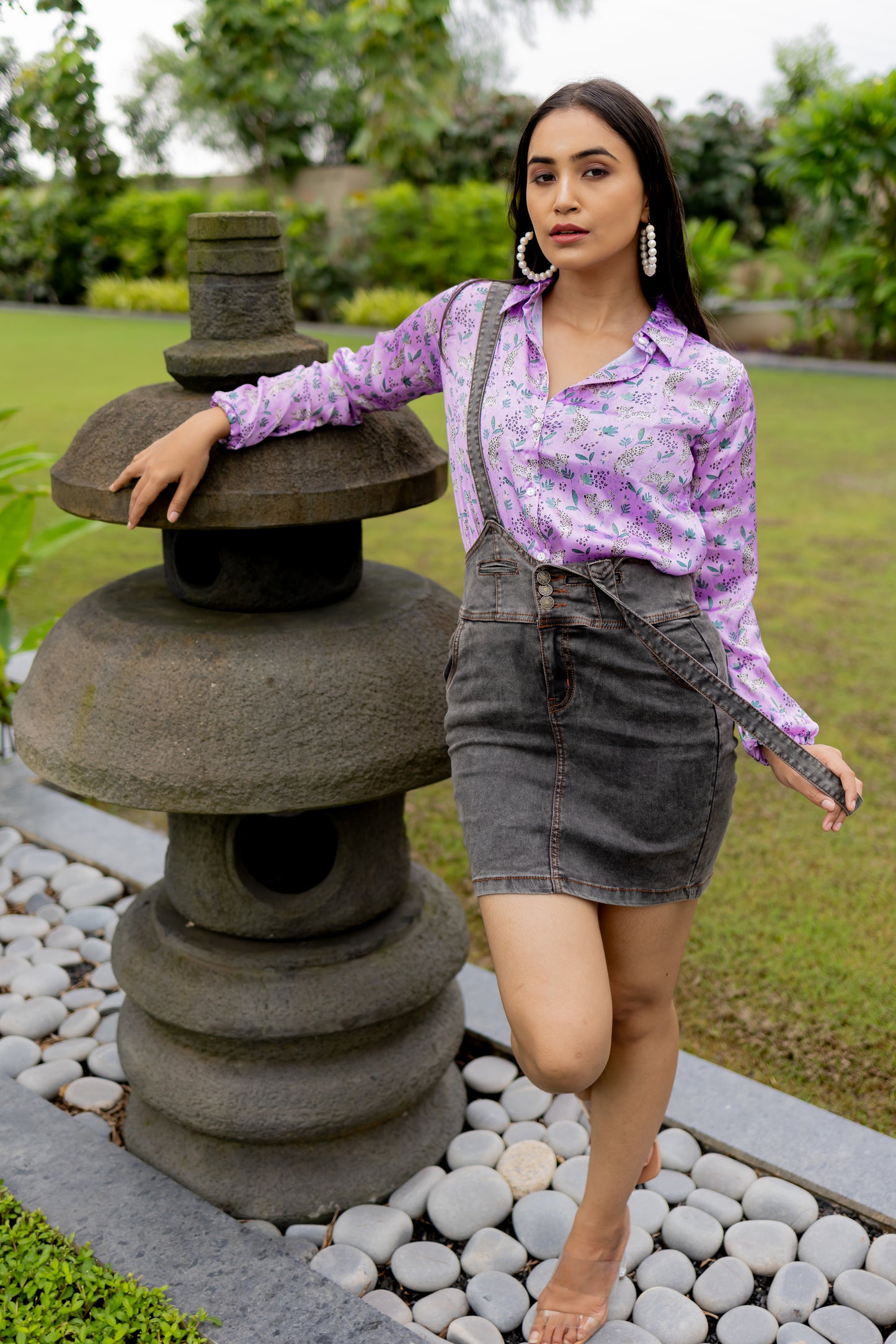 Animal Print Satin Shirt