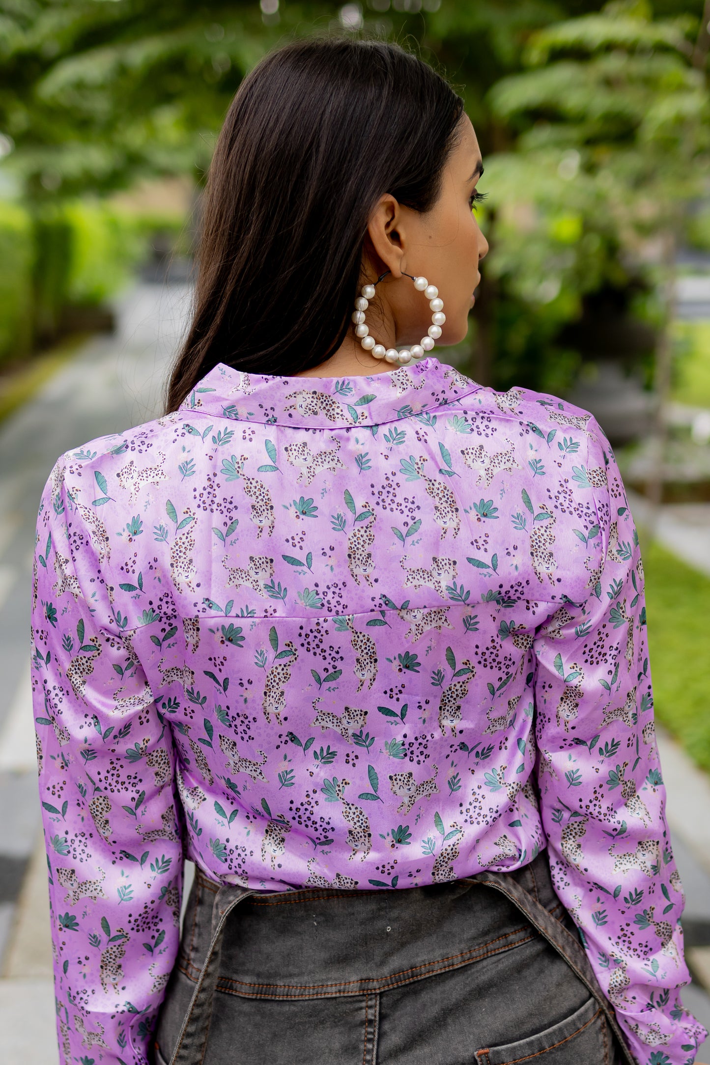 Animal Print Satin Shirt