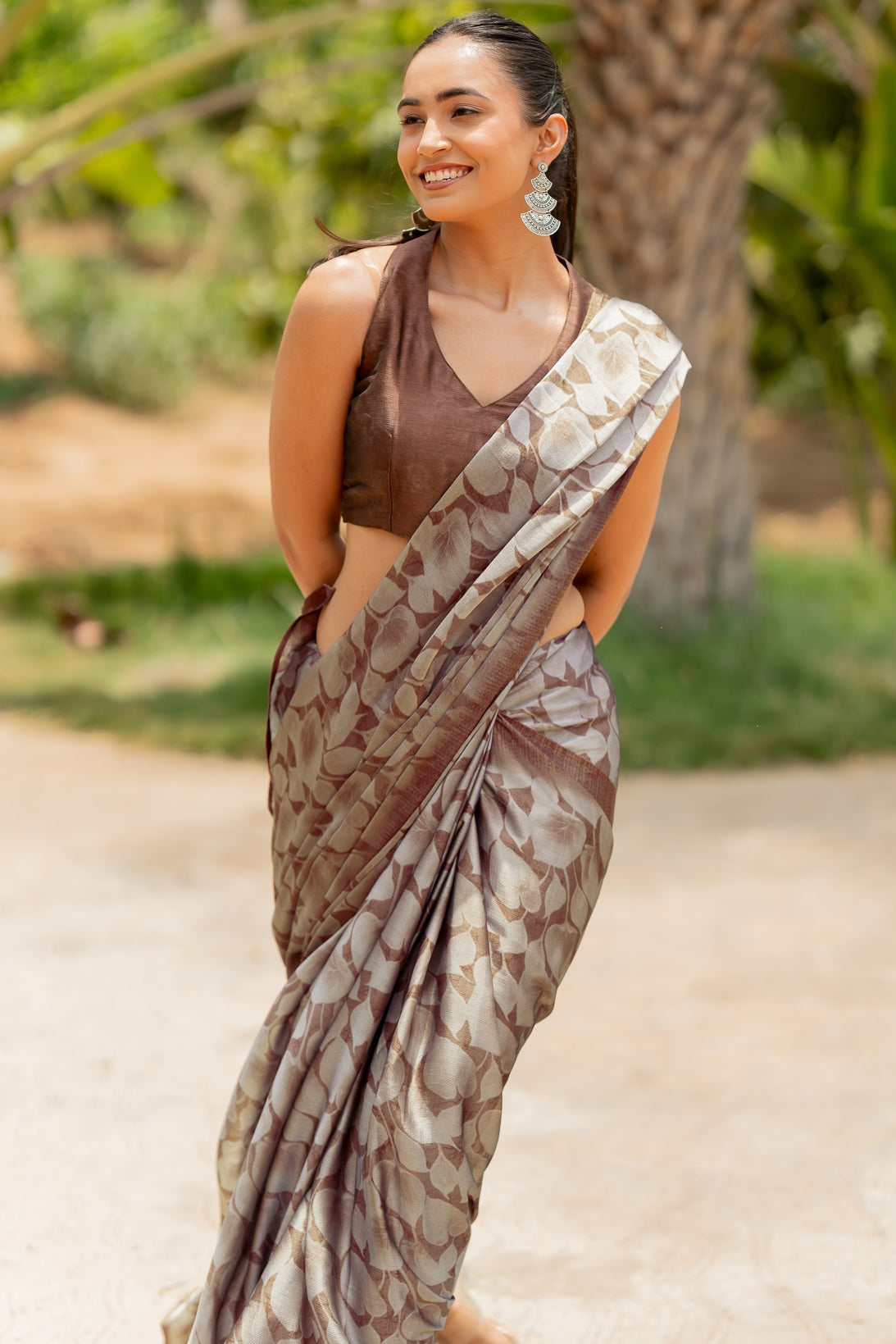 Women's Chiffon Floral Printed Saree