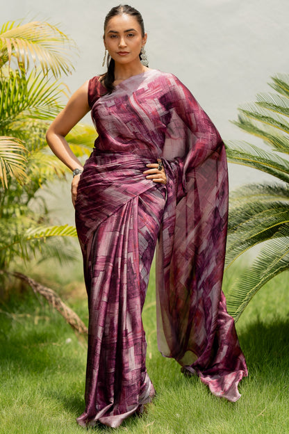 Women's Chiffon Floral Printed Saree