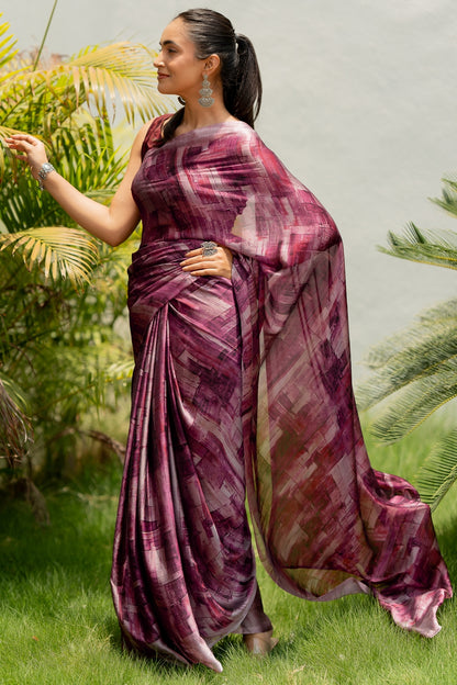 Women's Chiffon Floral Printed Saree