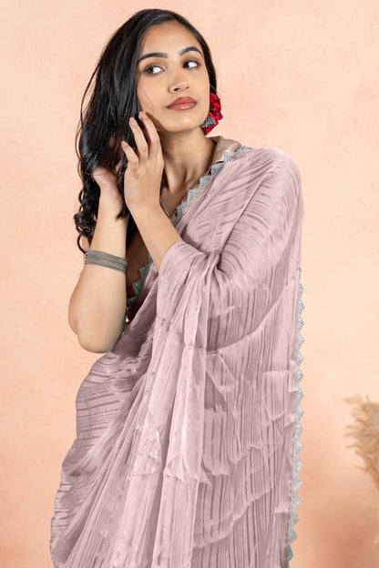 Luxe Organza with Silver Saree