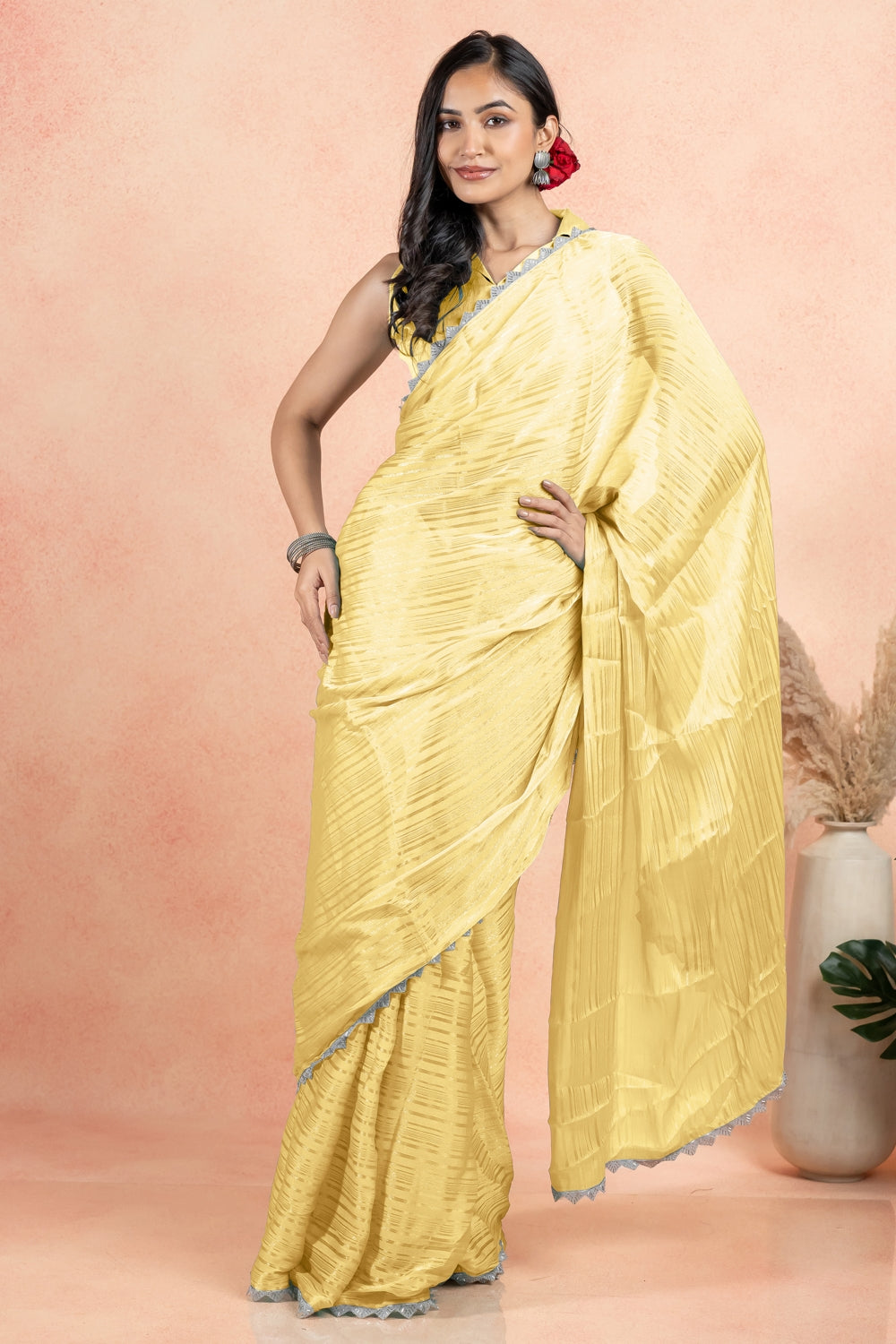 Luxe Organza with Silver Saree