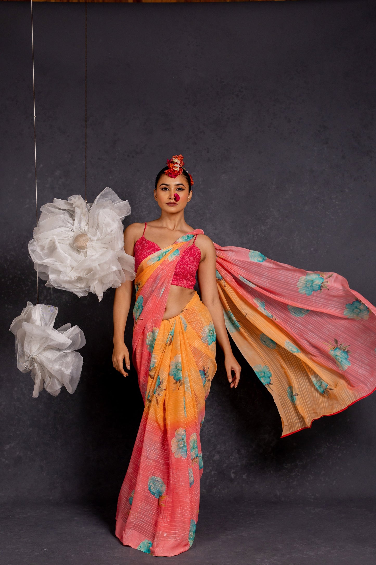 Women's Georgette Floral Printed Saree