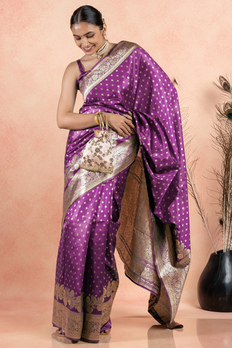 Golden Splendor Silk Saree