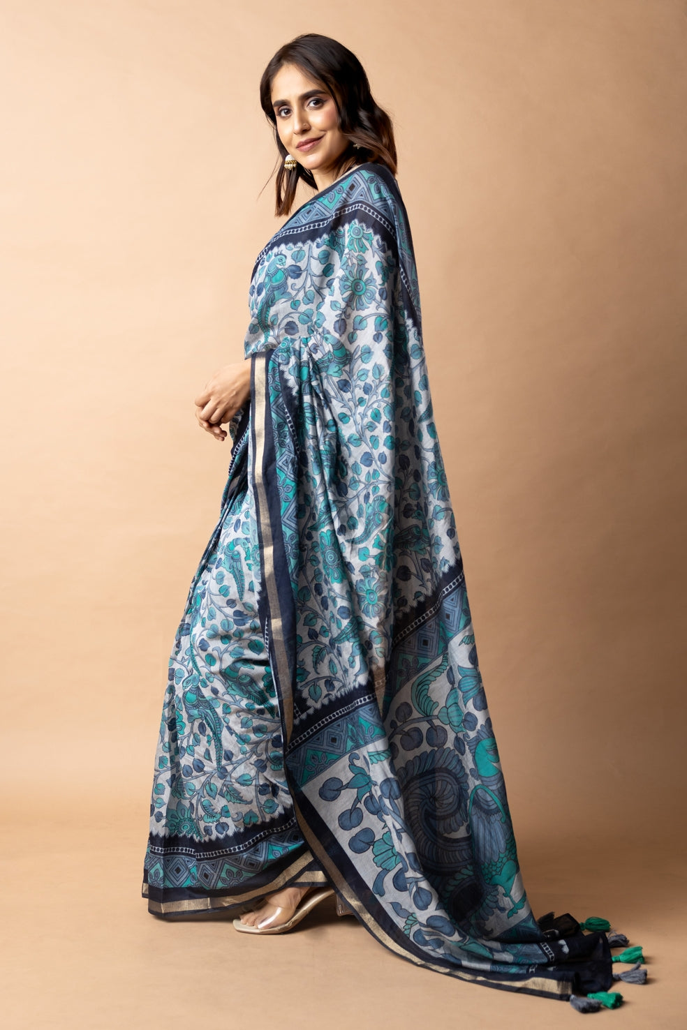 Fancy Floral Printed Viscose Rayon Saree