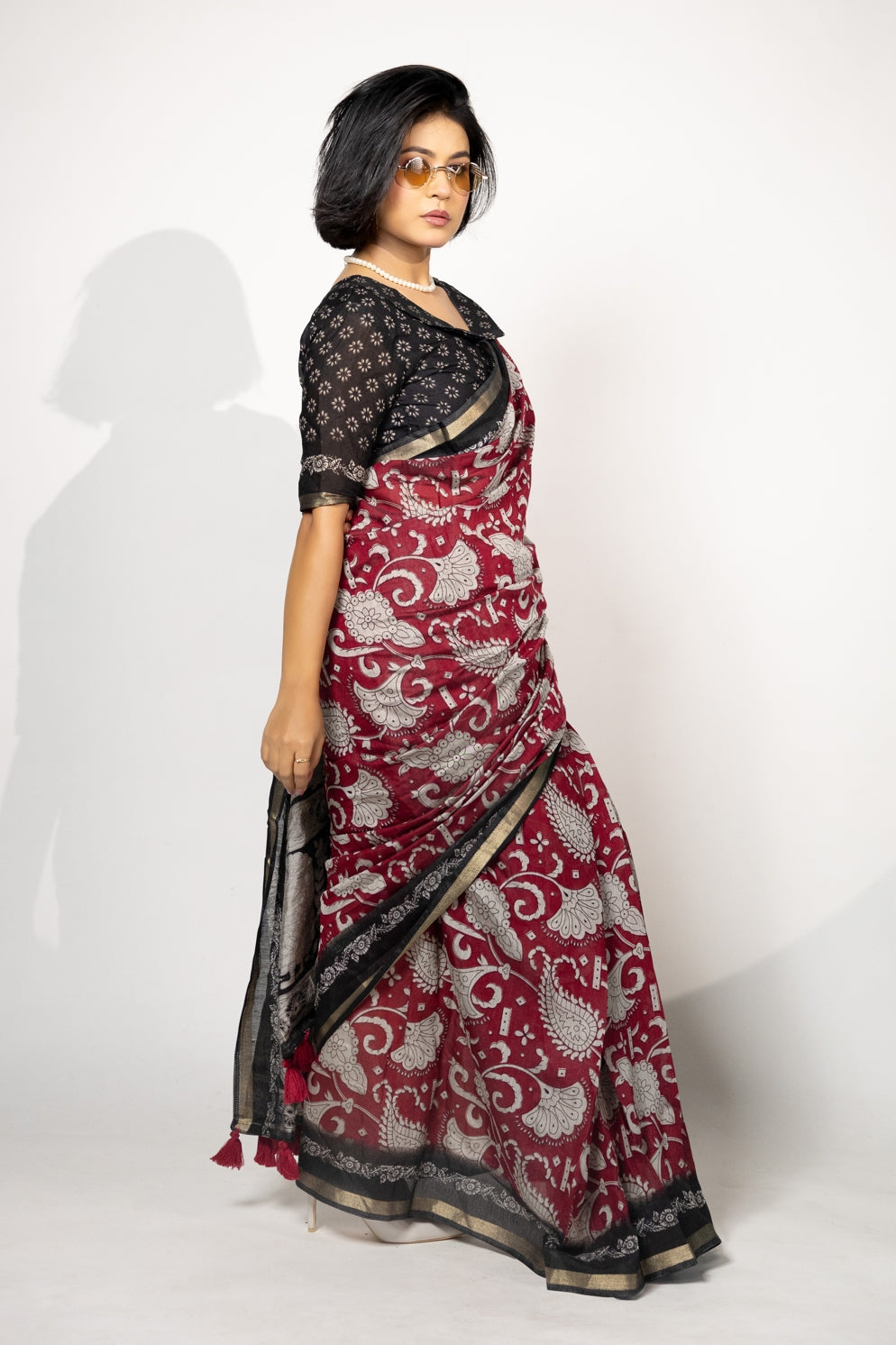 Beautiful Madhubani Printed Viscose Rayon Saree