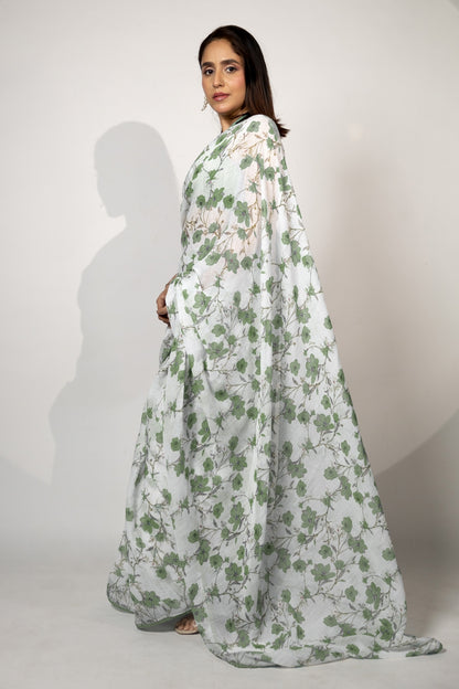 Latest Floral Printed Cotton Blend Saree