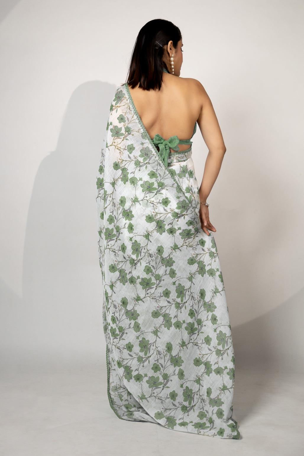 Latest Floral Printed Cotton Blend Saree