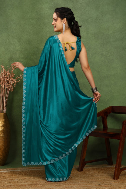 Fancy Embellishment Lycra Saree