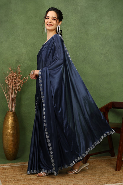 Fancy Embellishment Lycra Saree