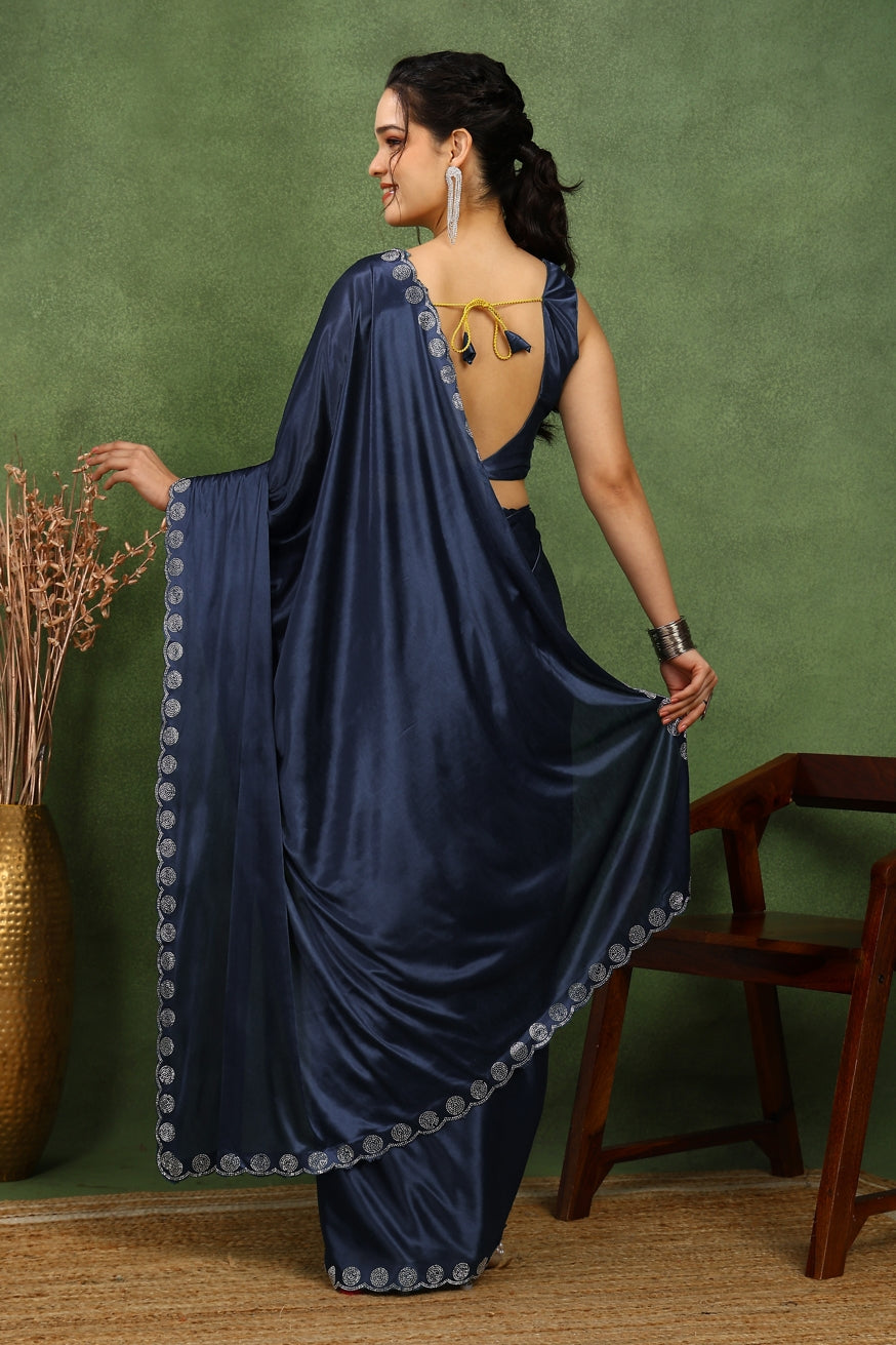 Fancy Embellishment Lycra Saree