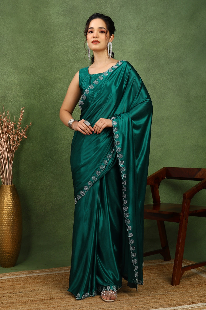 Fancy Embellishment Lycra Saree