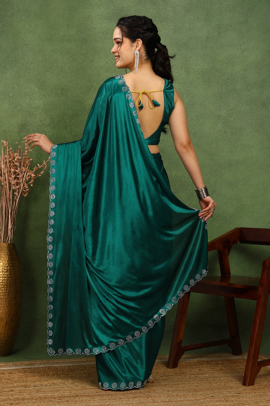 Fancy Embellishment Lycra Saree