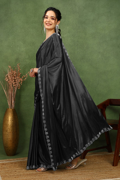 Fancy Embellishment Lycra Saree