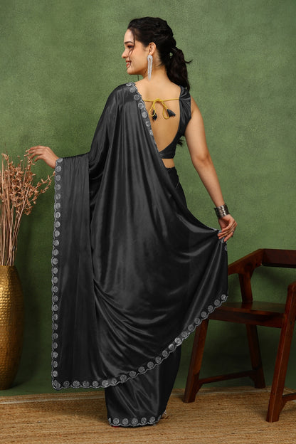 Fancy Embellishment Lycra Saree