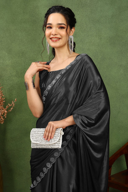 Fancy Embellishment Lycra Saree