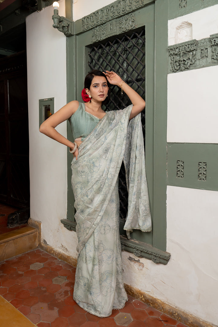 Chiffon Saree With Delicate Work