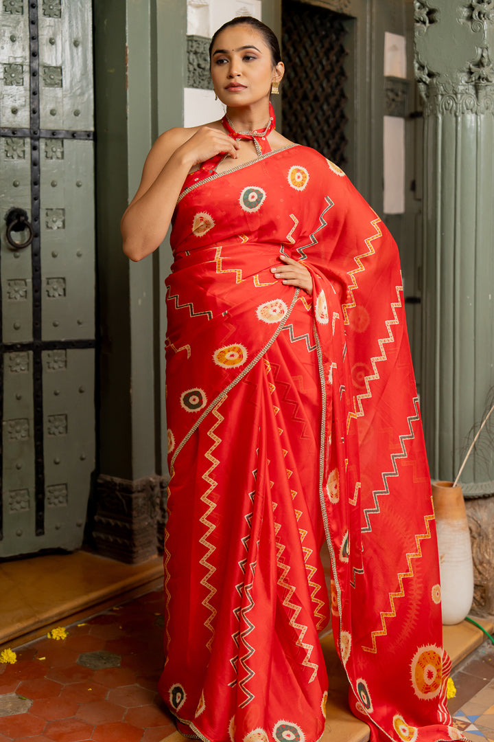 Traditional Elegance Chiffon Saree