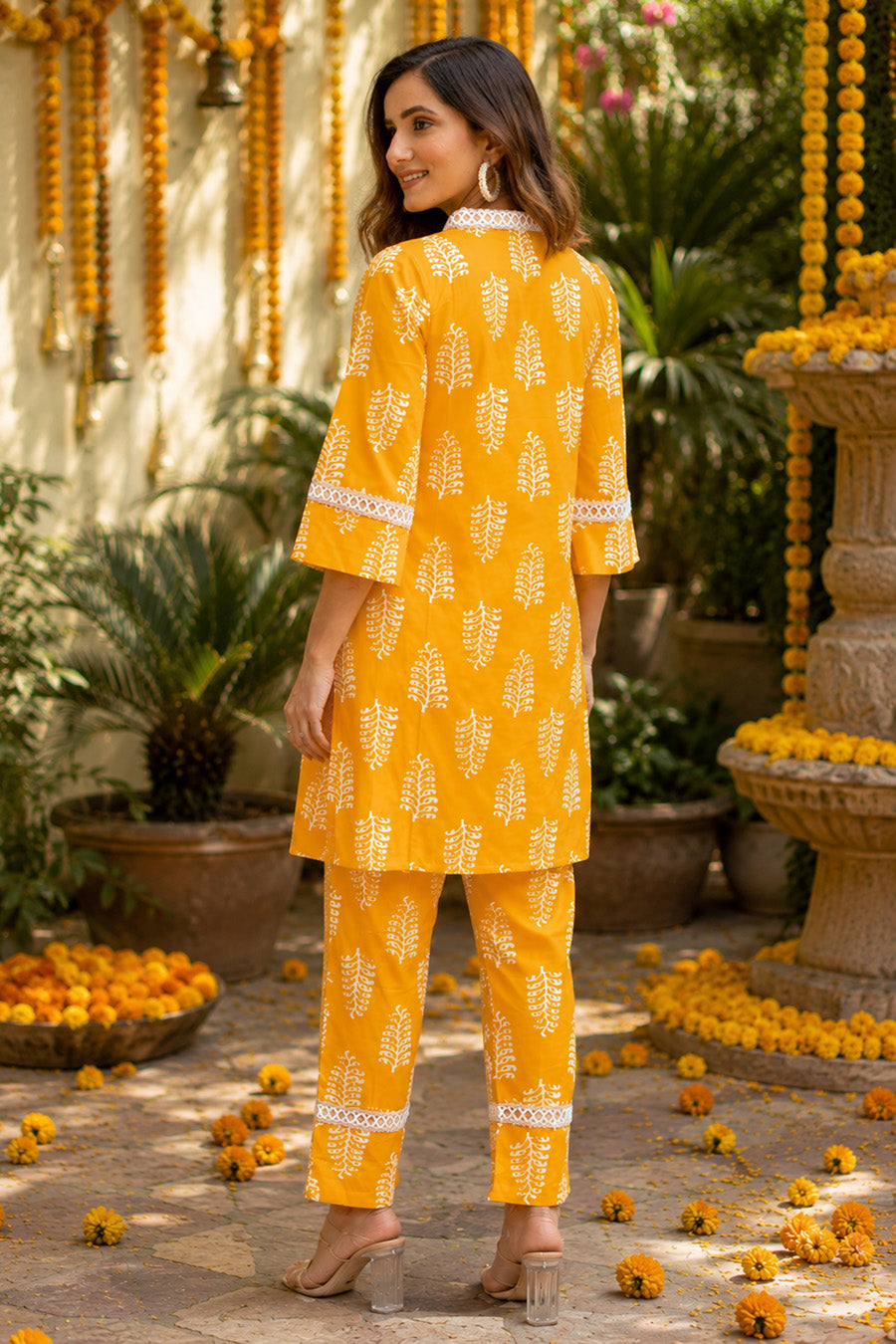 Elegant Cotton Blend Block Printed Co-Ord Set