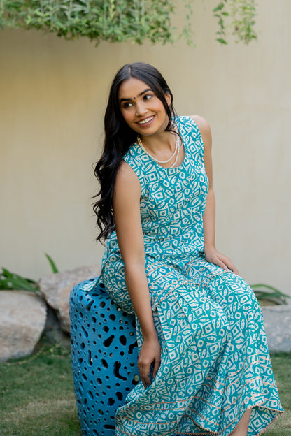 Elegant Cotton Blend Floral Print Sharara Set