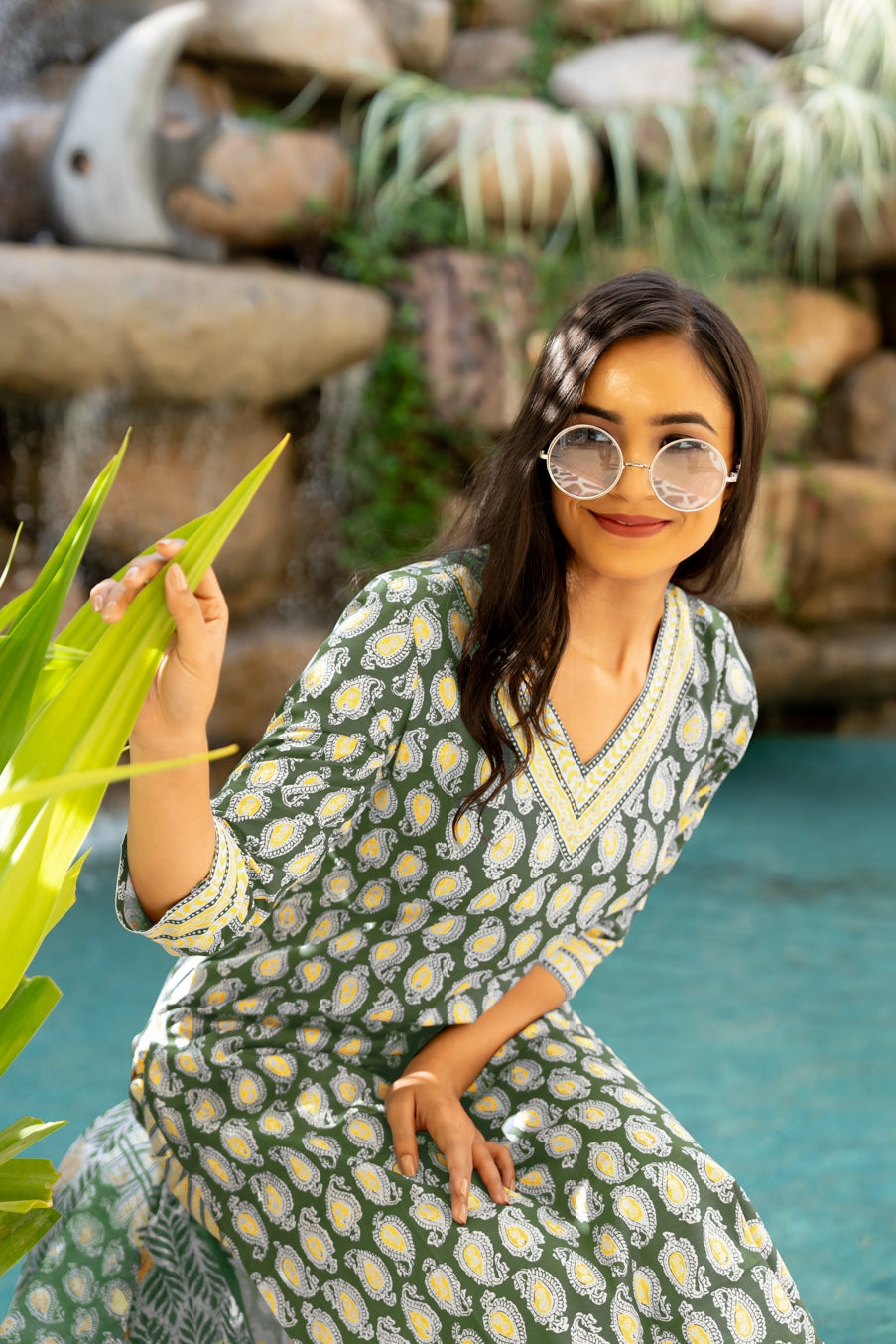 Trendy Cotton Floral Print Kurta Set with dupatta