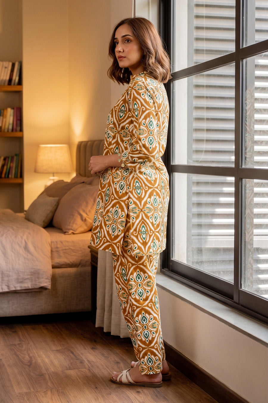 Latest Geometric Print Cotton Co-ord Set