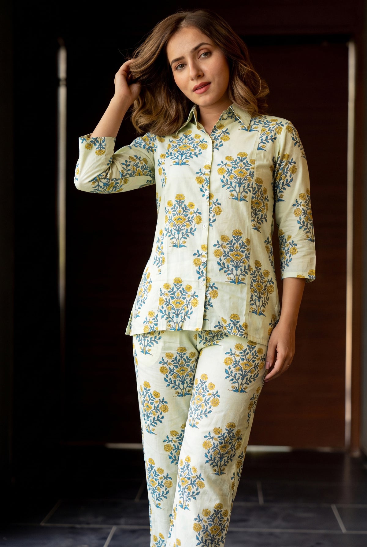 Latest Floral Print Cotton Co-ord Set