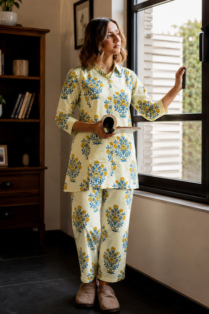 Latest Floral Print Cotton Co-ord Set