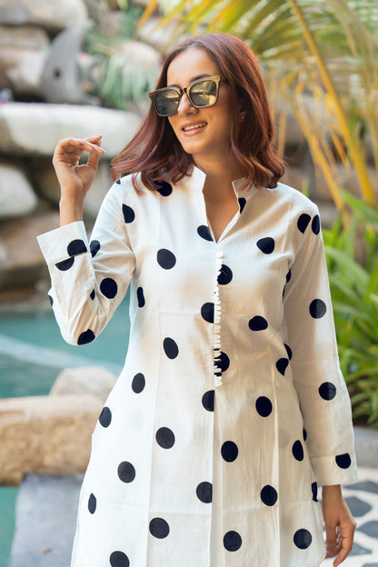 Latest Polka Dots Print Cotton Co-ord Set