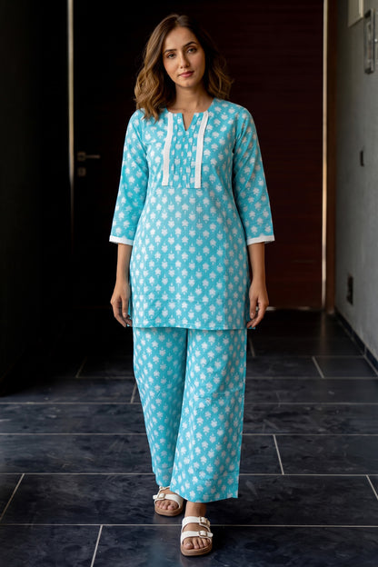 Latest Floral Print Cotton Co-ord Set