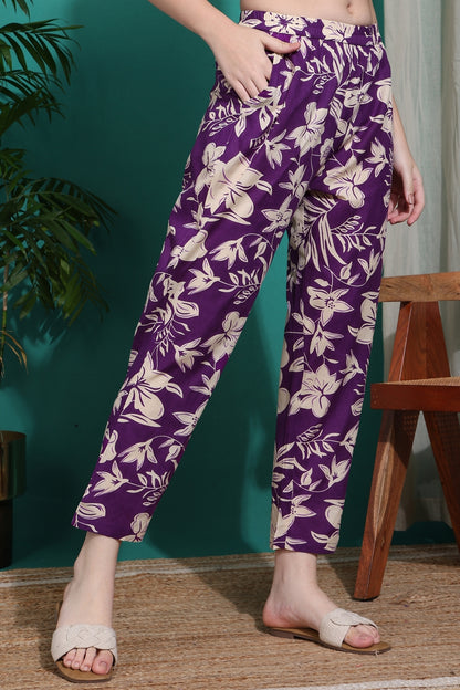 Fancy Floral Print Cotton Blend Co-Ord Set