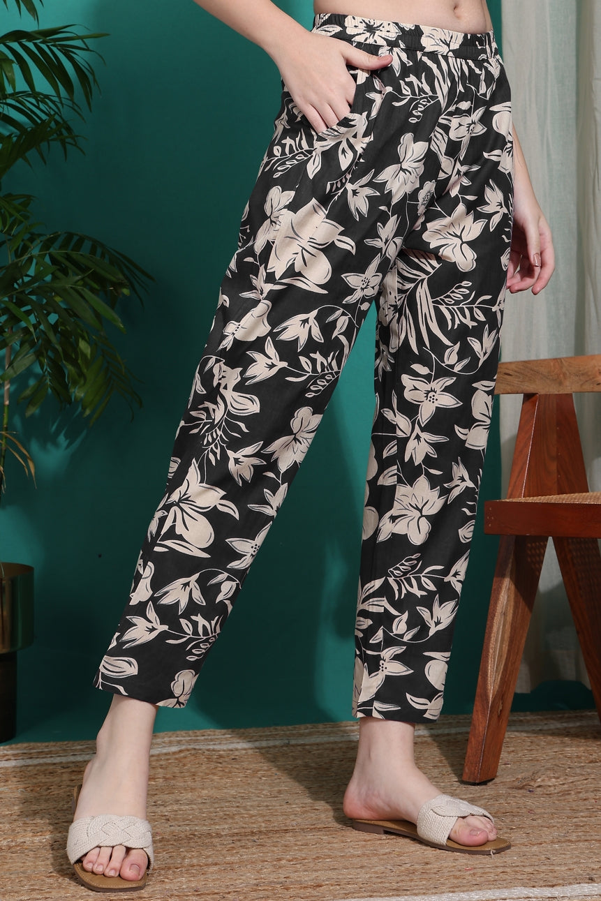 Fancy Floral Print Cotton Blend Co-Ord Set