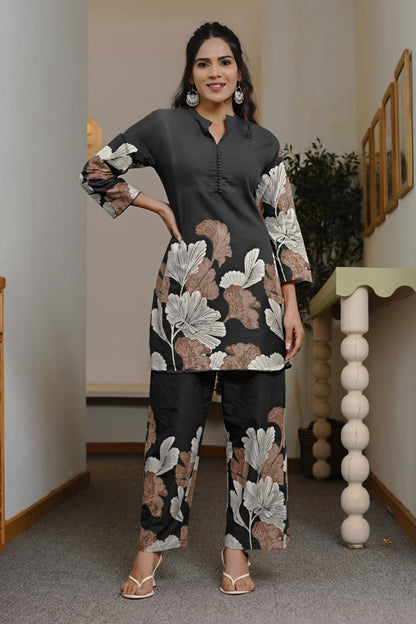 Beautiful Floral Printed Cotton Co-Ords Set