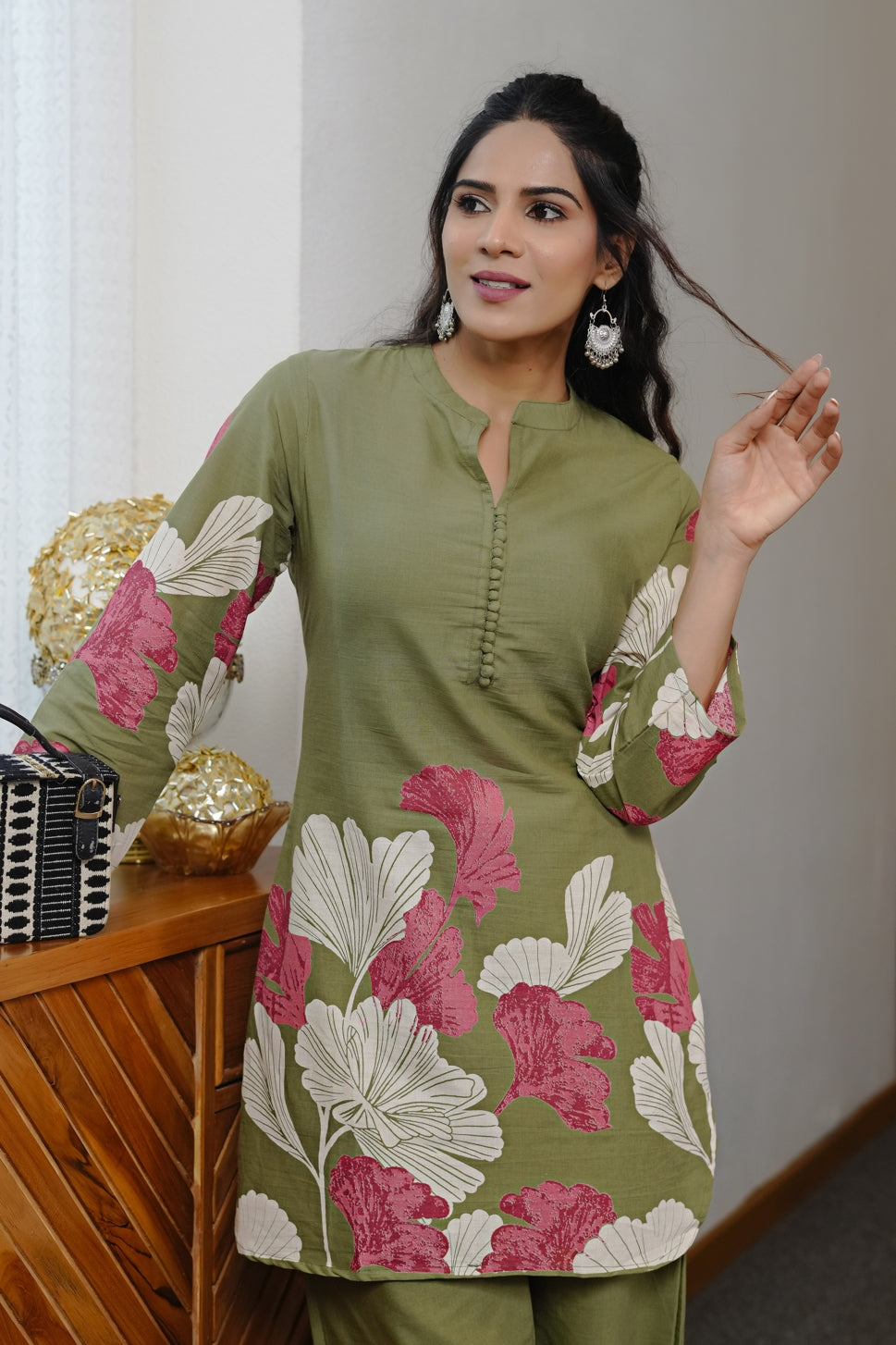 Beautiful Floral Printed Cotton Co-Ords Set