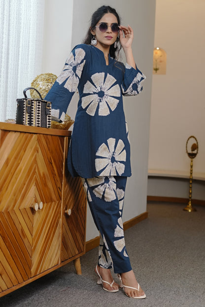 Fancy Shibori Printed Cotton Co-Ords Set