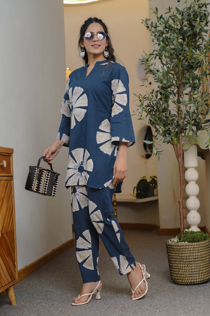 Fancy Shibori Printed Cotton Co-Ords Set