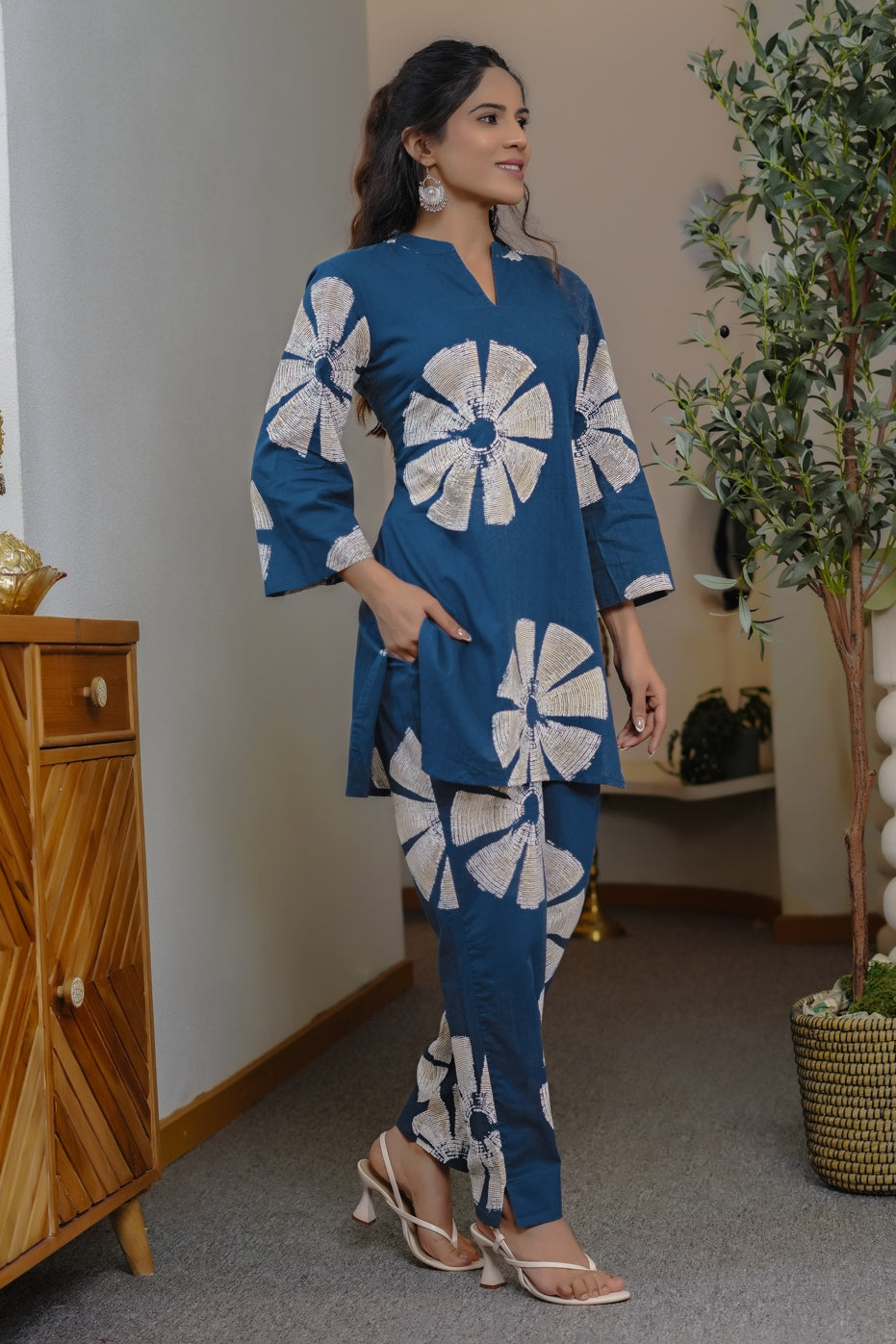 Fancy Shibori Printed Cotton Co-Ords Set